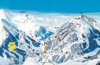 Panorama der Skilifte am Prbichl