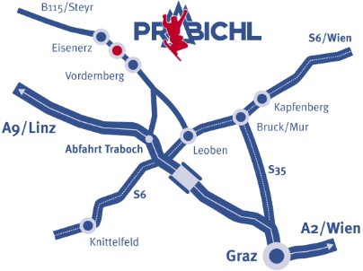 Prbichl Anfahrtsplan